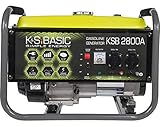 KSB Stromerzeuger KSB 2800А - Aluminium Benzin Generator 6,5 PS - 4-Takt Benzinmotor mit automatischer Spannungsregler...